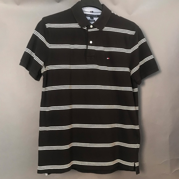 tommy hilfiger men's striped polo t shirt